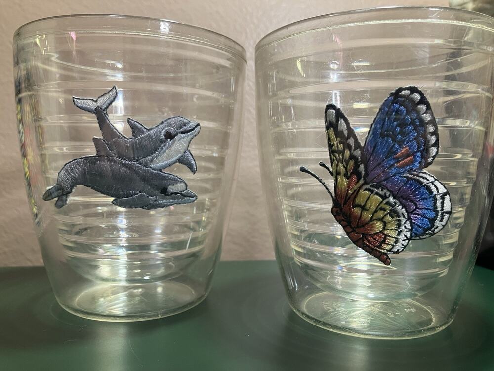 Tervis Vintage Tumblers Dolphin + Butterfly Y2K 90s